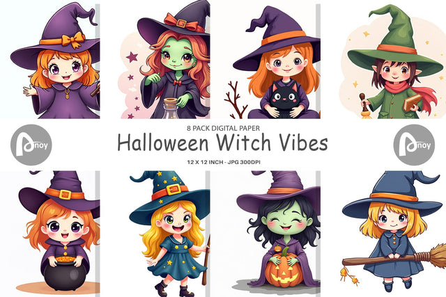 Digital Paper Witch Vibes Digital Pattern artnoy 