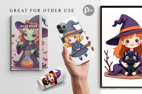 Digital Paper Witch Vibes Digital Pattern artnoy 