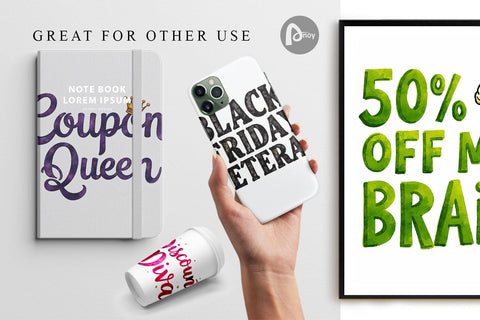 Digital Paper Witty Bargain Hunter Digital Pattern artnoy 