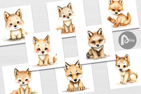 Digital Paper Wolf Wildlife Digital Pattern artnoy 