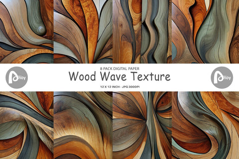 Digital Paper Wood Wave Texture Digital Pattern artnoy 