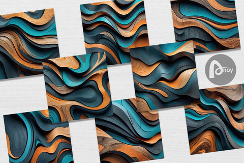 Digital Paper Wooden Waves Digital Pattern artnoy 