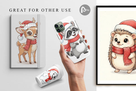 Digital Paper Woodland Animals Digital Pattern artnoy 