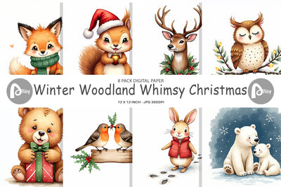 Digital Paper Woodland Whimsy Digital Pattern artnoy 