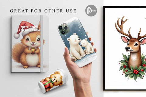 Digital Paper Woodland Whimsy Digital Pattern artnoy 