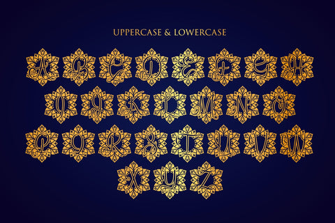 Dignity Mandala Monogram Font Dm Letter Studio 