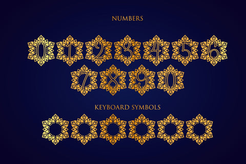 Dignity Mandala Monogram Font Dm Letter Studio 