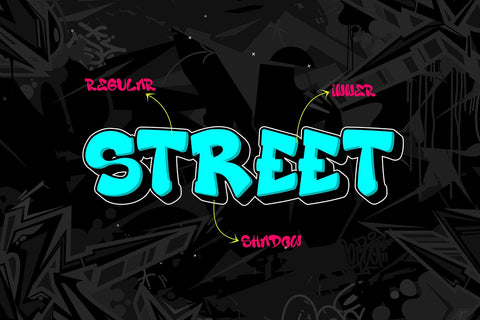 Dinamix Street - 3d Layered Graffiti Font Font Mozzatype 