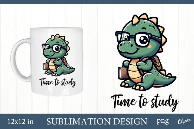 Dino Back to School Sign PNG. Cute Dino Sublimation Sublimation Olga Terlyanskaya 