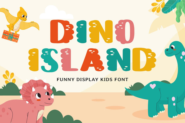DINO ISLAND - Dino Font Font Mozarella 