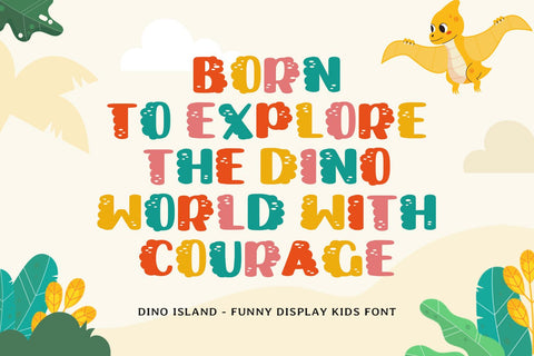 DINO ISLAND - Dino Font Font Mozarella 