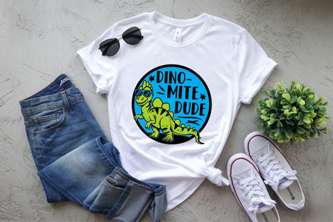 Dino-Mite Dude SVG | Cool Dinosaur Clipart for Kids' Shirts SVG TonisArtStudio 