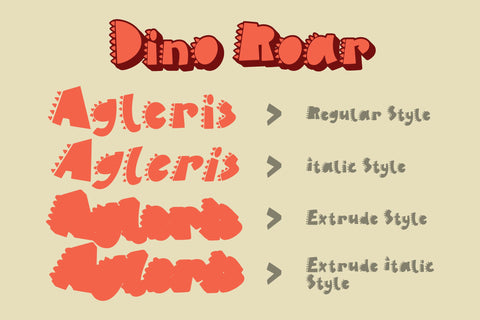 Dino Roar Font ahweproject 