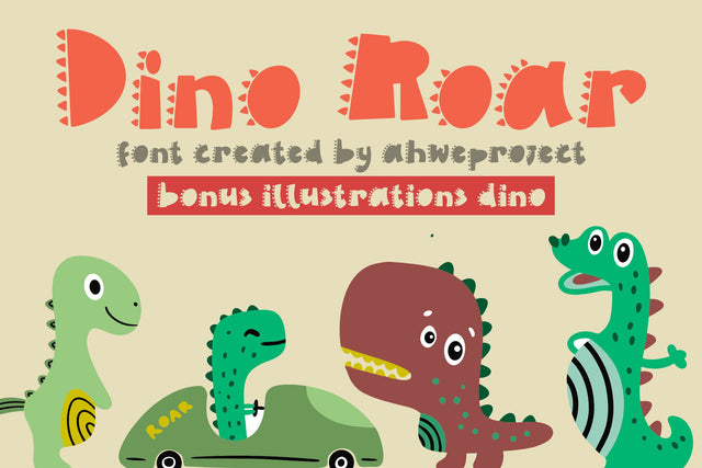 Dino Roar Font ahweproject 