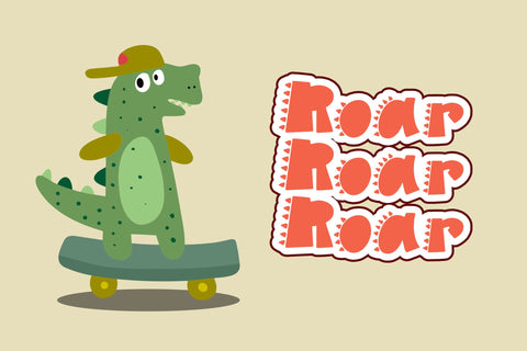 Dino Roar Font ahweproject 