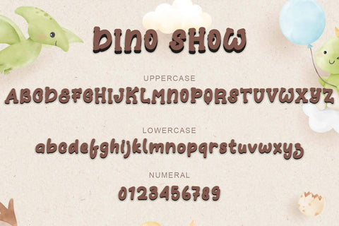 Dino Show Font Prasetya Letter 