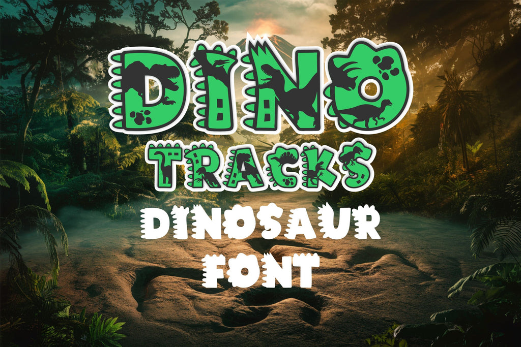 Dino Tracks Font | Dinosaur Alphabet Letters | Prehistoric Font | Kids ...