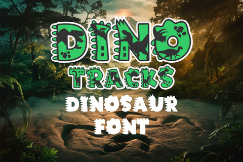Dino Tracks Font | Dinosaur Alphabet Letters | Prehistoric Font | Kids Dino Font | T-Rex Font | SVG, PNG, OTF, TTF | Cricut & Silhouette SVG TonisArtStudio 