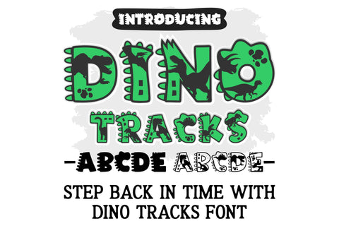 Dino Tracks Font | Dinosaur Alphabet Letters | Prehistoric Font | Kids Dino Font | T-Rex Font | SVG, PNG, OTF, TTF | Cricut & Silhouette SVG TonisArtStudio 