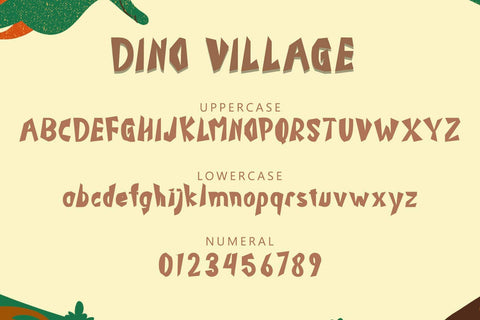 Dino Village Font Prasetya Letter 