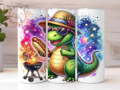 Dinosaur 20 oz Skinny Tumbler Sublimation Design, Straight & Tapered Tumbler Png, T-rex Dinosaur Tumbler Png, Digital Download PNG Sublimation Lara' s Designs 
