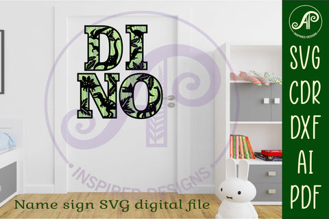 Dinosaur alphabet letter set. 2 layer 50 letters. SVG APInspireddesigns 