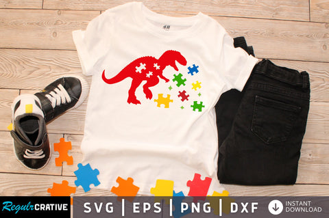 Dinosaur autism svg design SVG Regulrcrative 