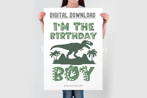 Dinosaur Birthday Family SVG Bundle | Matching T-Rex Shirts SVG TonisArtStudio 