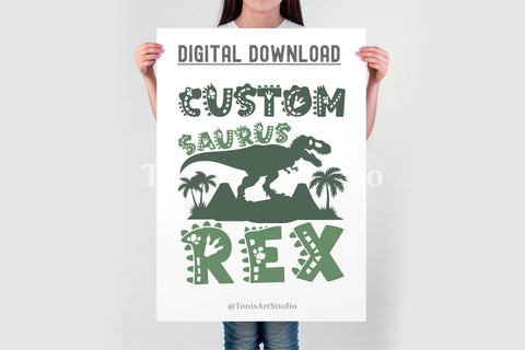Dinosaur Birthday Family SVG Bundle | Matching T-Rex Shirts SVG TonisArtStudio 