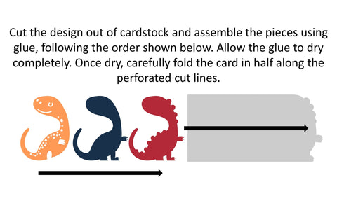 Dinosaur birthday side edge Card SVG Digital Gems 