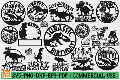Dinosaur Cake Topper SVG | 20 Dino Birthday Cut Files SVG TonisArtStudio 