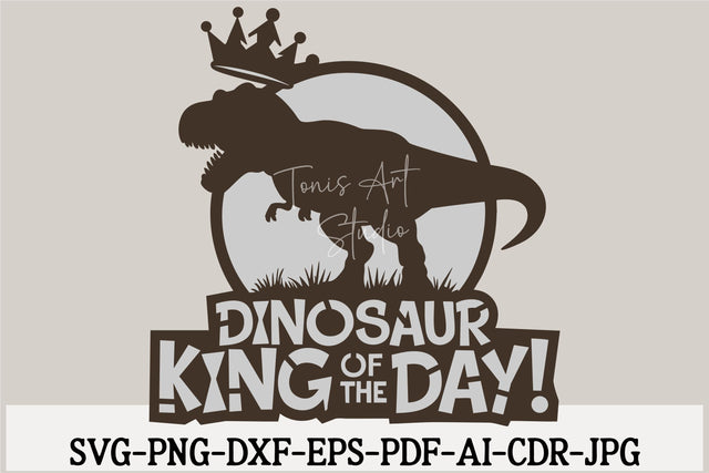 Dinosaur Cake Topper SVG | T-Rex Birthday Party Cut File SVG TonisArtStudio 