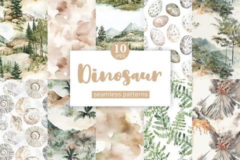 Dinosaur Digital Paper | Baby Shower Pattern Digital Pattern GlamArtZhanna 