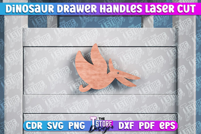 Dinosaur Drawer Handles Laser Cut | Laser Cut SVG Design | CNC Files SVG The T Store Design 