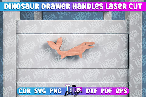 Dinosaur Drawer Handles Laser Cut | Laser Cut SVG Design | CNC Files SVG The T Store Design 