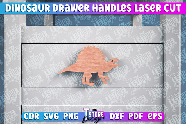 Dinosaur Drawer Handles Laser Cut | Laser Cut SVG Design | CNC Files SVG The T Store Design 