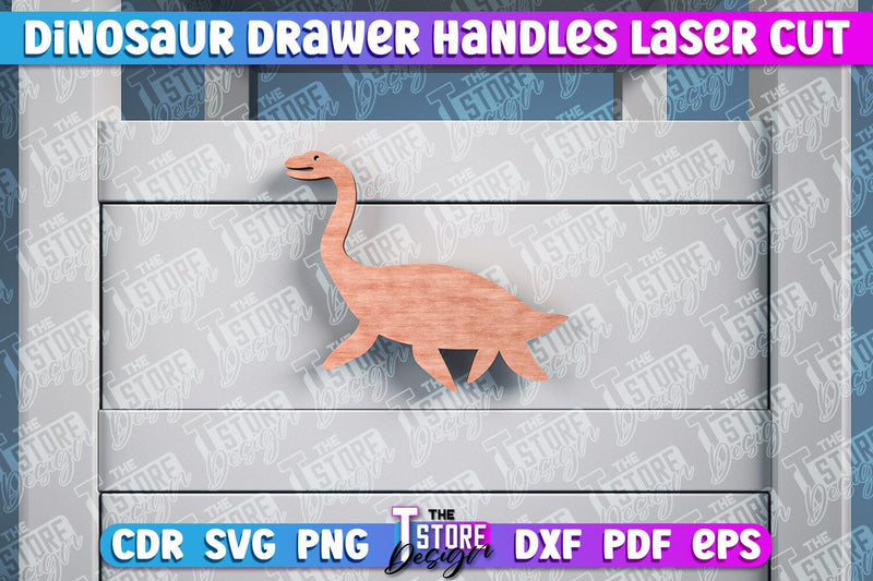 Dinosaur Drawer Handles Laser Cut | Laser Cut SVG Design | CNC Files SVG The T Store Design 