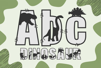 Dinosaur Font SVG | Dino Letters | Prehistoric Alphabet Font TonisArtStudio 