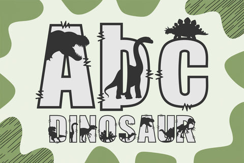 Dinosaur Font SVG | Dino Letters | Prehistoric Alphabet Font TonisArtStudio 
