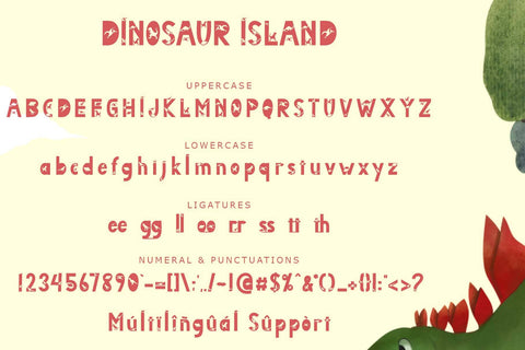 Dinosaur Island Font Prasetya Letter 