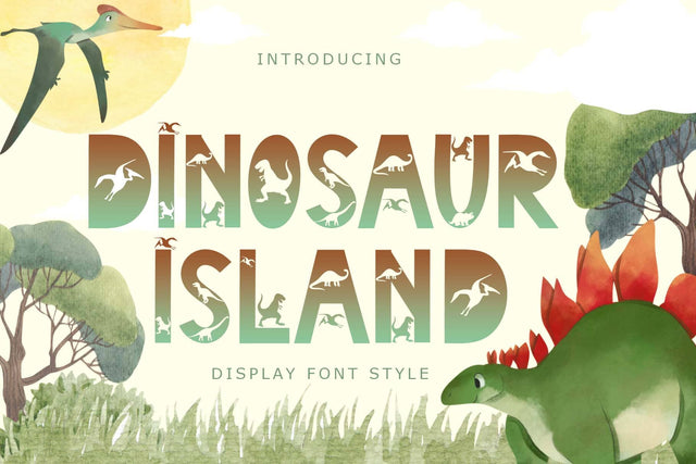Dinosaur Island Font Prasetya Letter 