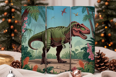 Dinosaur Jungle 20oz Tumbler Wrap Sublimation DesignSVG 