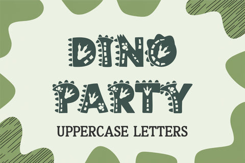 Dinosaur Jungle Font | SVG, OTF, TTF | Kids' Dino Alphabet SVG TonisArtStudio 