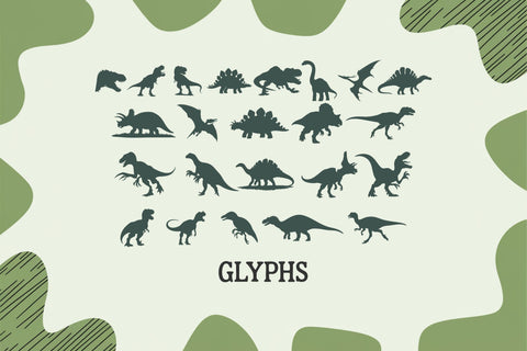 Dinosaur Jungle Font | SVG, OTF, TTF | Kids' Dino Alphabet SVG TonisArtStudio 