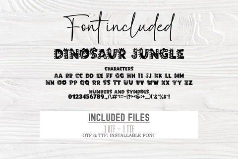 Dinosaur Name Sign SVG PNG DXF| Laser Cut Template SVG TonisArtStudio 