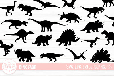 Dinosaur Silhouette SVg Cut File Bundle SVG dapiyupi store 