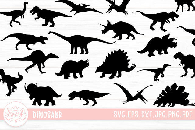 Dinosaur Silhouette SVg Cut File Bundle SVG dapiyupi store 