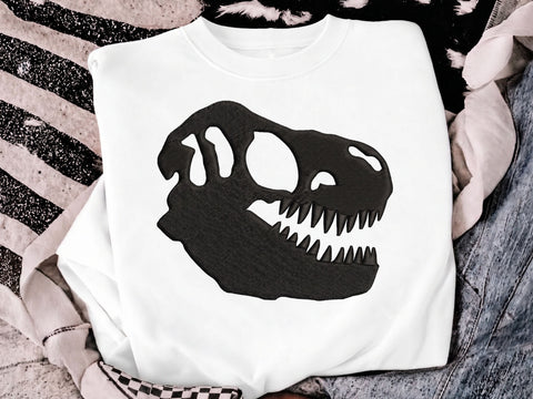 Dinosaur Skull Embroidery Design, T Rex Skull Machine Embroidery Pattern, Prehistoric Dinosaur Embroidery File, Dino Skull Embroidery Embroidery/Applique DESIGNS DesignDestine 