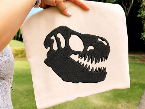 Dinosaur Skull Embroidery Design, T Rex Skull Machine Embroidery Pattern, Prehistoric Dinosaur Embroidery File, Dino Skull Embroidery Embroidery/Applique DESIGNS DesignDestine 
