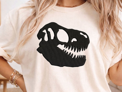 Dinosaur Skull Embroidery Design, T Rex Skull Machine Embroidery Pattern, Prehistoric Dinosaur Embroidery File, Dino Skull Embroidery Embroidery/Applique DESIGNS DesignDestine 